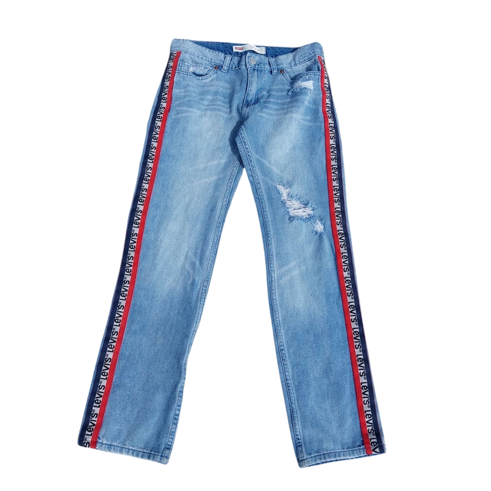 Levi's 511 Slim Women’s Blue Jeans Size 16R W28 L28 Ribbon Side Detail